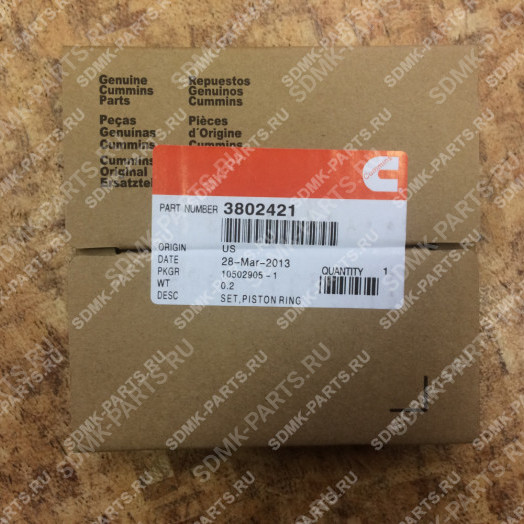 Кольца поршневые стандарт Cummins 6BTAA5,9 3802421